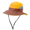 Women Summer Sun Bucket Hats Foldable UV Protection Cotton Cap Wide Brim Floppy Cap Packable Ponytail Mesh Travel Hat