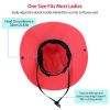 Women Summer Sun Bucket Hats Foldable UV Protection Cotton Cap Wide Brim Floppy Cap Packable Ponytail Mesh Travel Hat