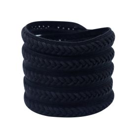 Weiou Hot Sale eBay ; Amazon Top10 Solid Color Wheat Ear Shoelaces With Drop-Shipping (Color: Black)
